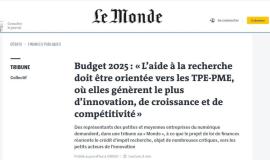 Tribune Cinov Digital Le Monde du 08/11/2024